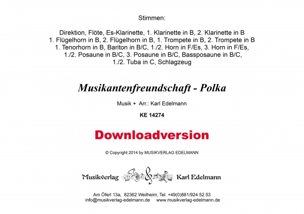 Musikantenfreundschaft-Polka - Download